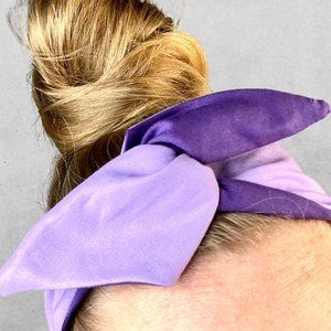 Purple Two Tone Wire Twist Headband, Purple Headband, Boho Top Knot Headband